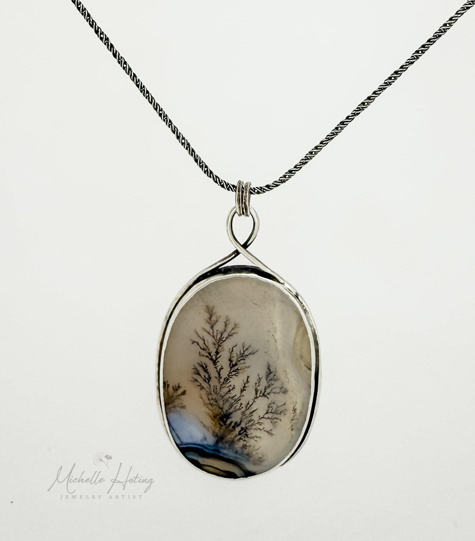 Hillside Tree Dendritic Agate Pendant