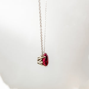 Faceted Ruby Pendant 14k