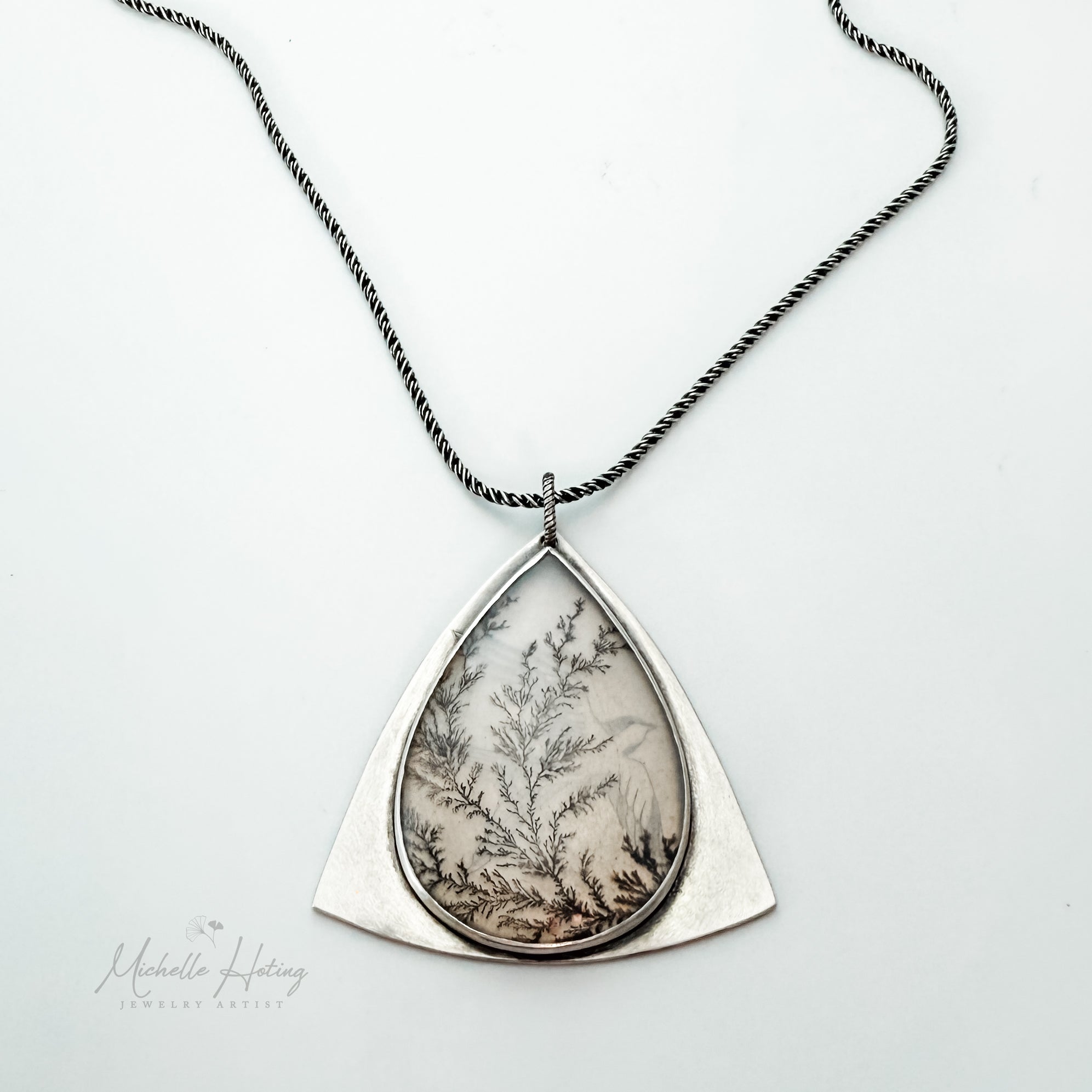 Murmuration Dendritic Agate Necklace