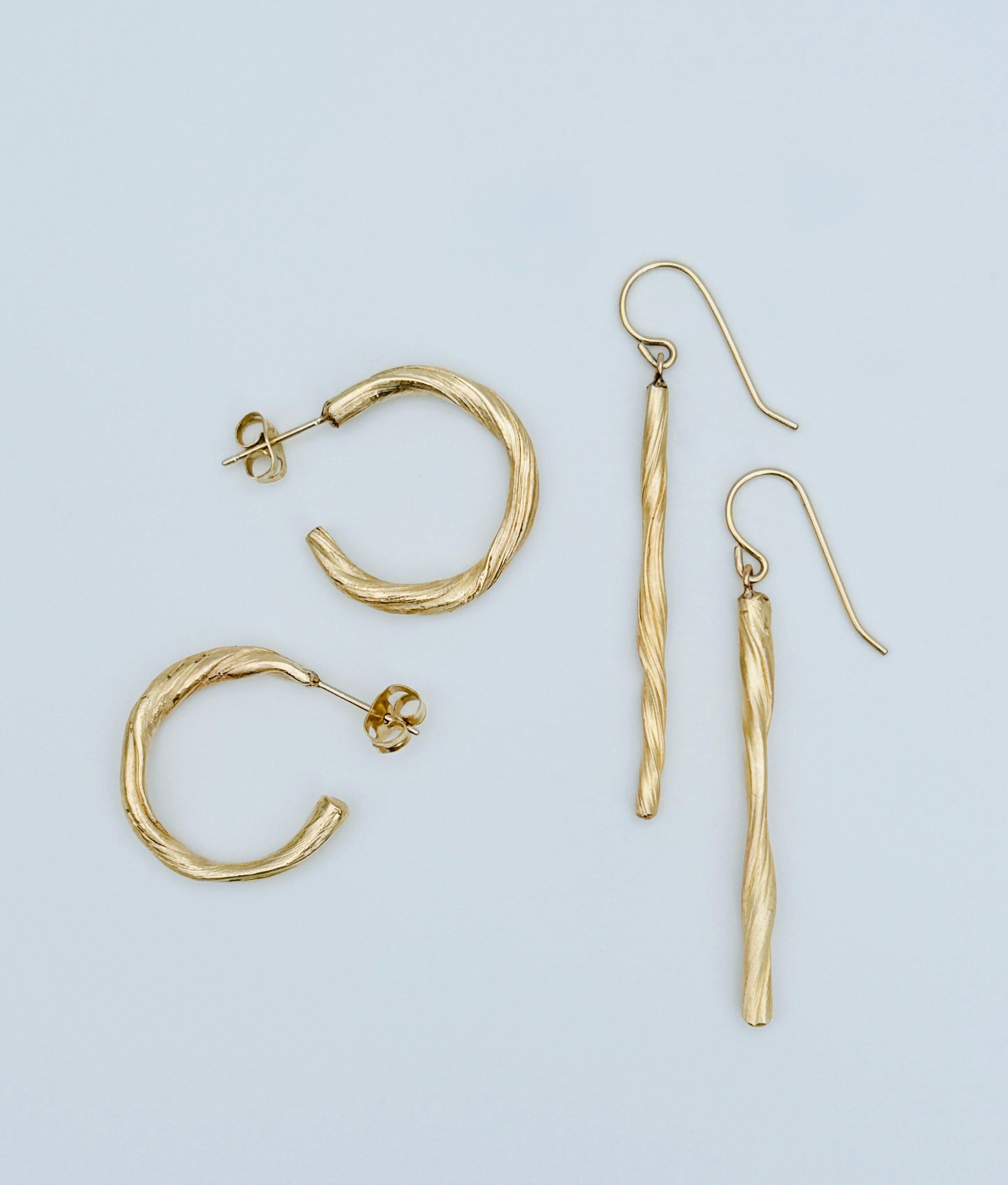 14k gold Mitsuro Hikime twist Earrings