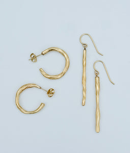 14k gold Mitsuro Hikime twist Earrings
