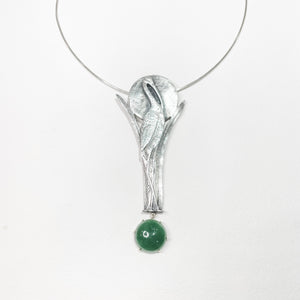 Moonlit Heron Necklace