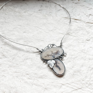 Dendritic Agate Grapevine Necklace