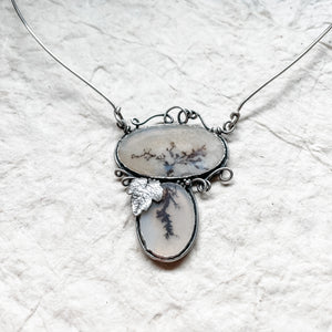 Dendritic Agate Grapevine Necklace