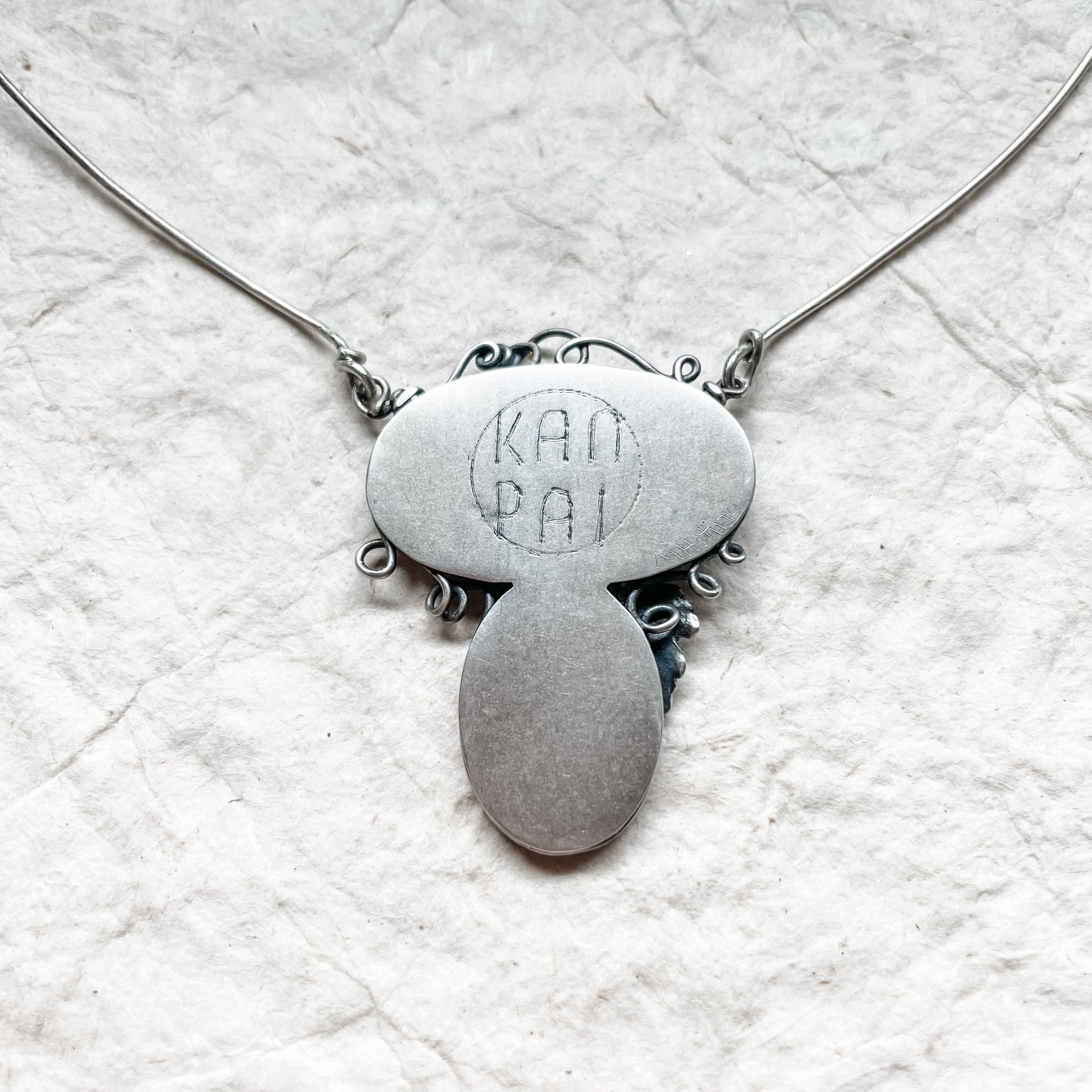 Dendritic Agate Grapevine Necklace